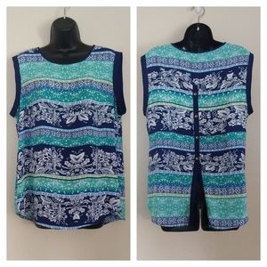 Zac & Rachel Cap Sleeve Top Large